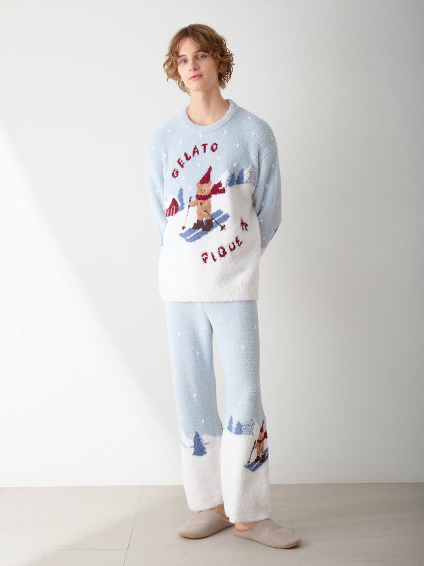 HOLIDAY】【HOMME】スキーベアジャガードプルオーバー(ニットプル