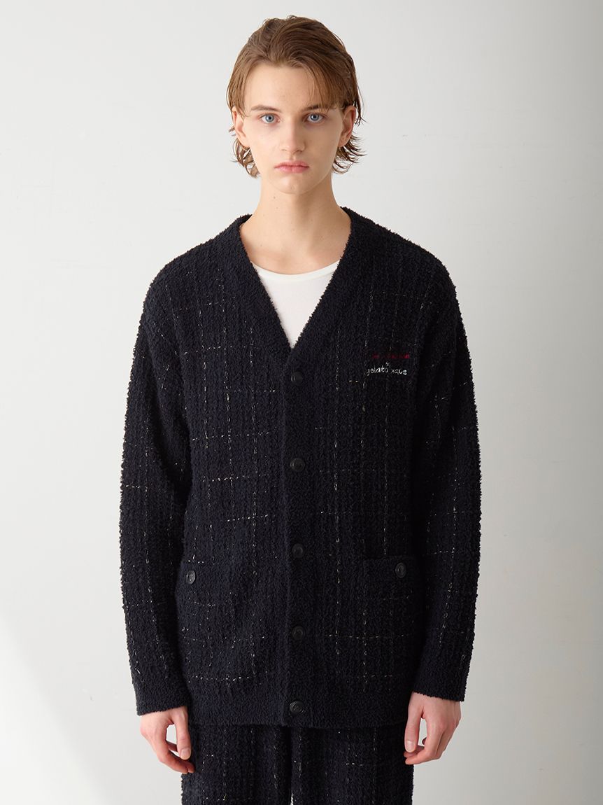 JOEL ROBUCHON】【HOMME】ツイードモコカーディガン(カーディガン