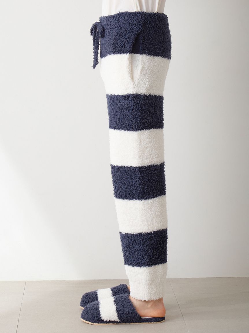 【美品】ジェラートピケ　2ボーダー　プルオーバー＆ロングパンツ·靴下set パウダーロゴジャガードプルオーバー&2ボーダーロングパンツSET