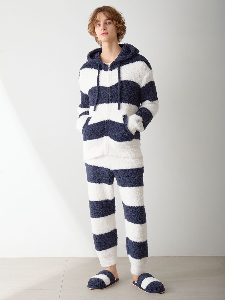 HOMME】ジェラート2ボーダーパーカー(パーカ)｜ルームウェア