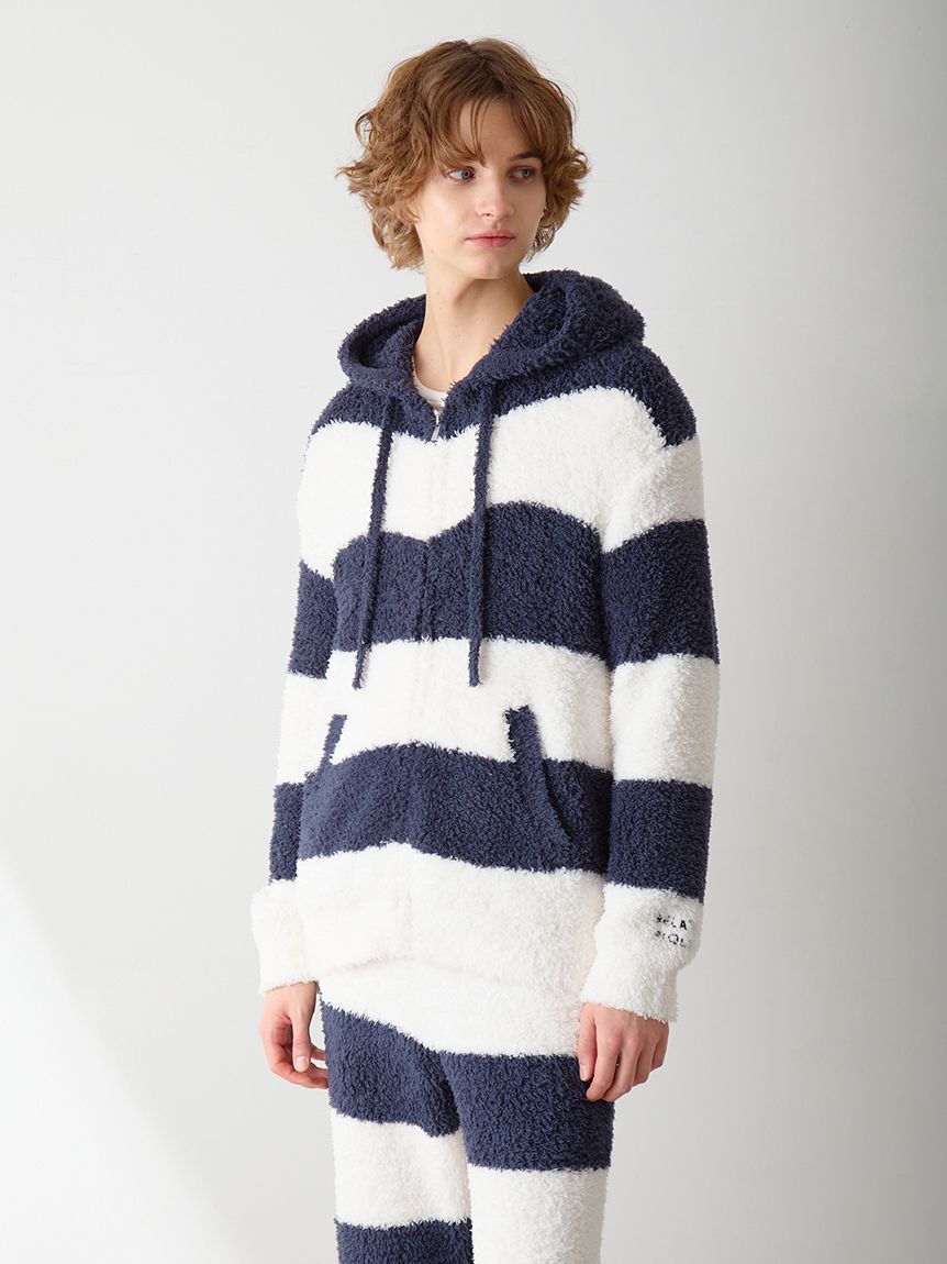 ジェラートピケ　ジェラートデザートボーダーパーカー ジェラートボーダーパーカ(パーカ)｜ルームウェア・パジャマ通販