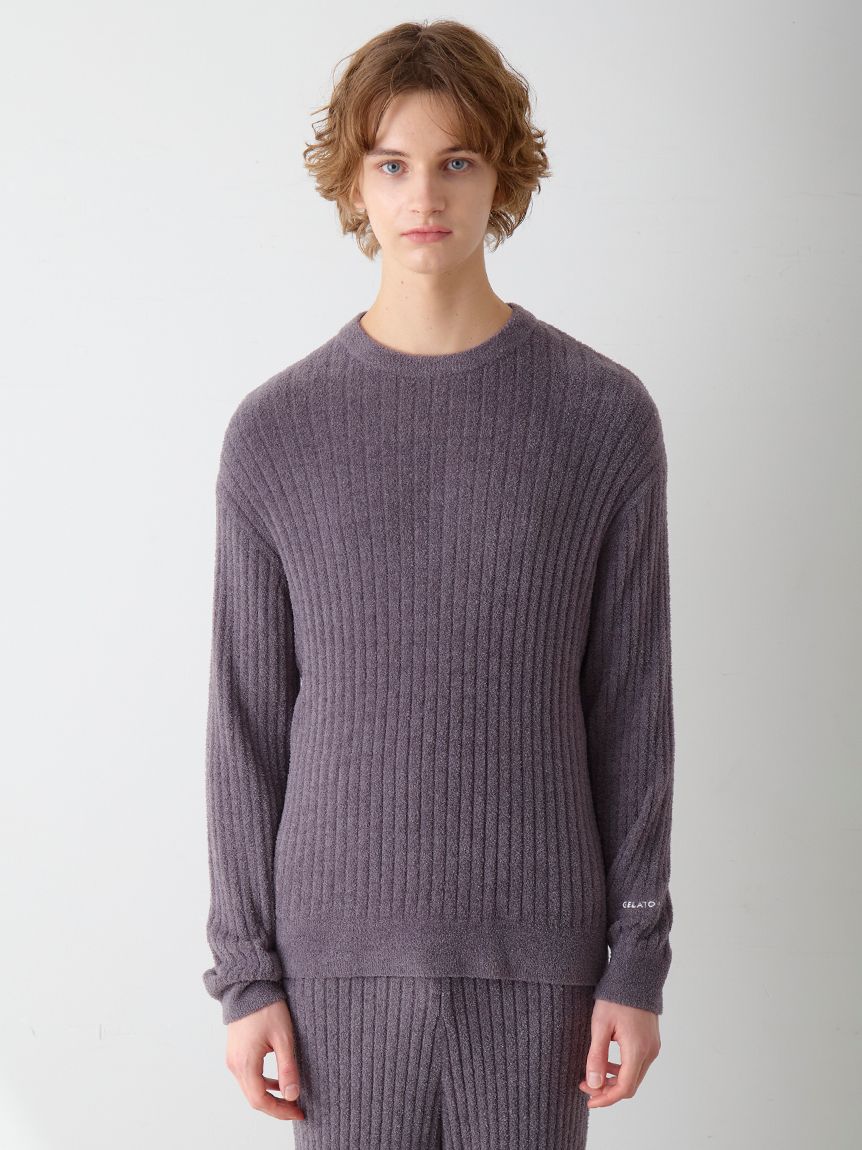 ジェラートピケ　調温スムーズィープルオーバー＆調温スムーズィーロングパンツセット HOMME】調温スムーズィープルオーバー(ニットプルオーバー