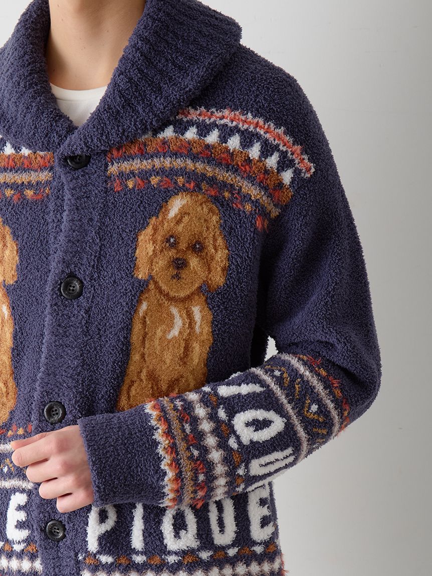 【HOMME】 パウダーノルディック DOGジャガードカウチン L 新品タグ付 gelato pique｜【HOMME】 パウダーノルディック DOGジャガードカウチン