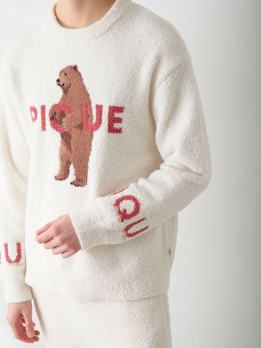 新品タグ付き　ジェラートピケ　パウダーモチーフジャガードプルオーバー　クマ　ベア 新品未使用 ジェラートピケ パウダーモチーフジャガードプルオーバー