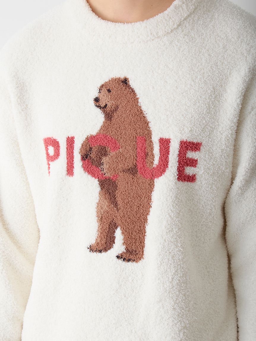 HOMME】パウダーフォレストベアジャガードプルオーバー(ニット