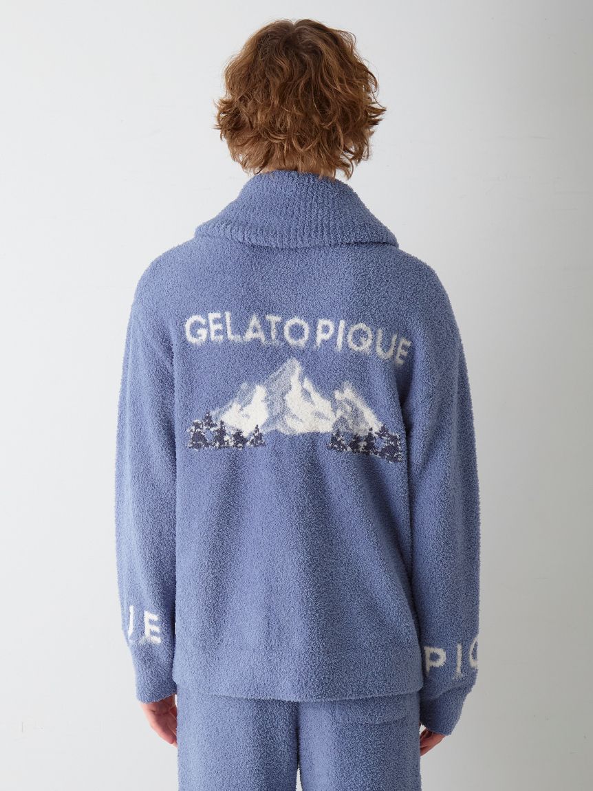 HOMME】パウダーフォレストベアジャガードカウチン(カーディガン