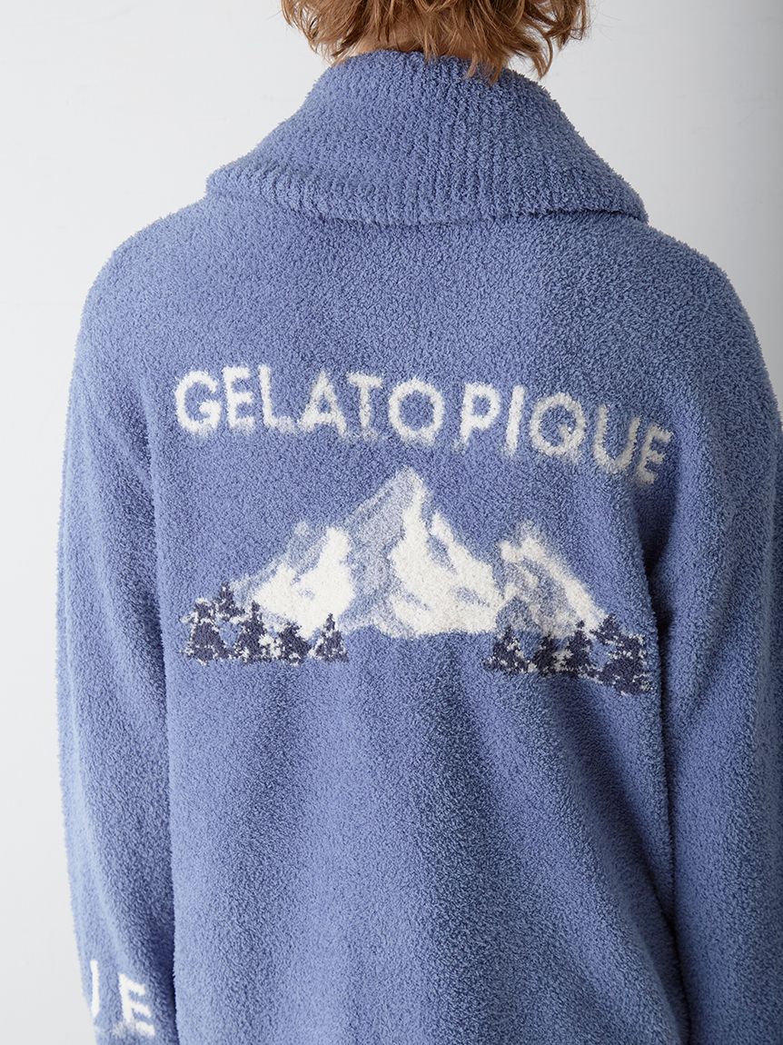 HOMME】パウダーフォレストベアジャガードカウチン(カーディガン