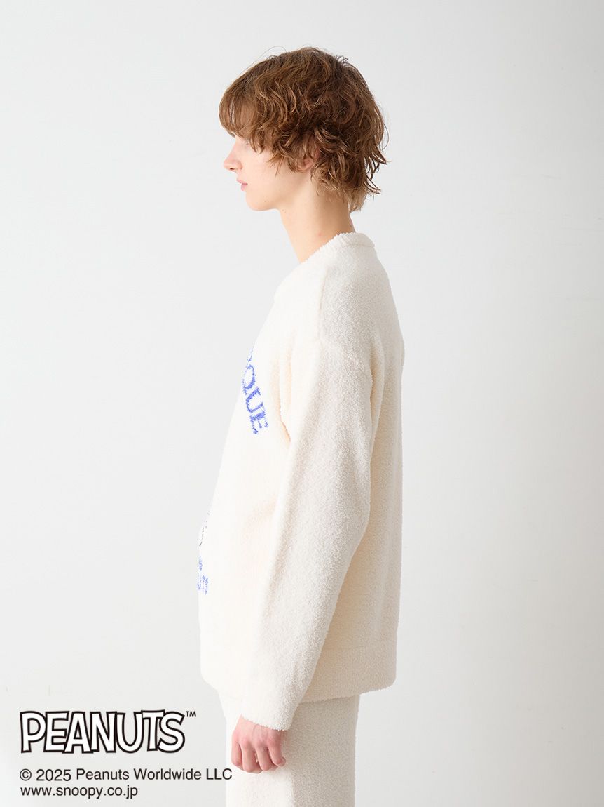 PEANUTS】【HOMME】オリジナルアート ジャガードプルオーバー(ニット