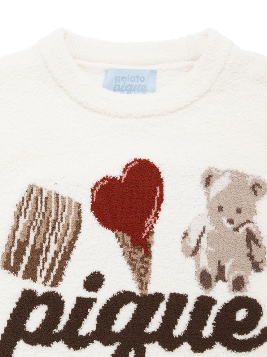 Valentine】【HOMME】ワンポイントジャガードプルオーバー(ニットプル