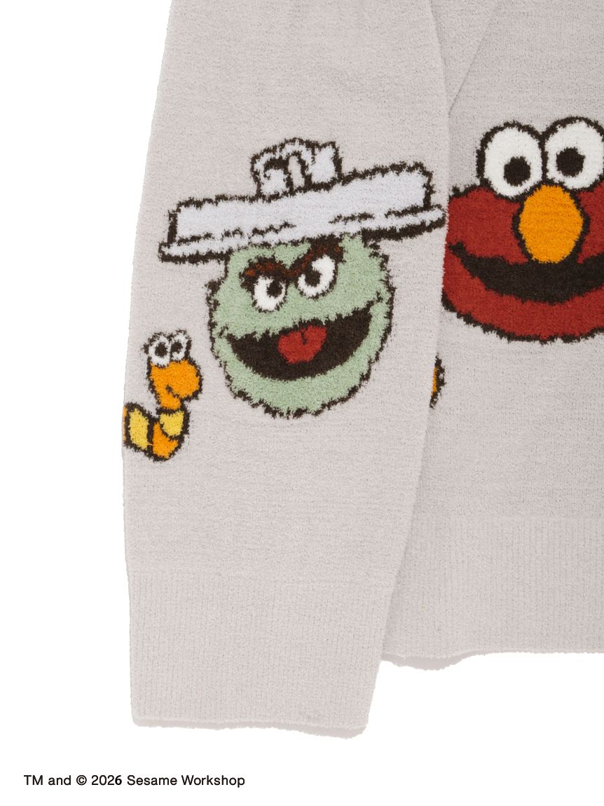 SESAME STREET】【HOMME】エアリーモコアップリケカーディガン