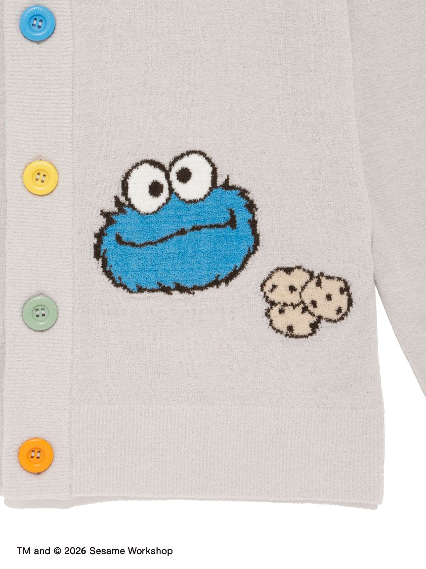SESAME STREET】【HOMME】エアリーモコアップリケカーディガン