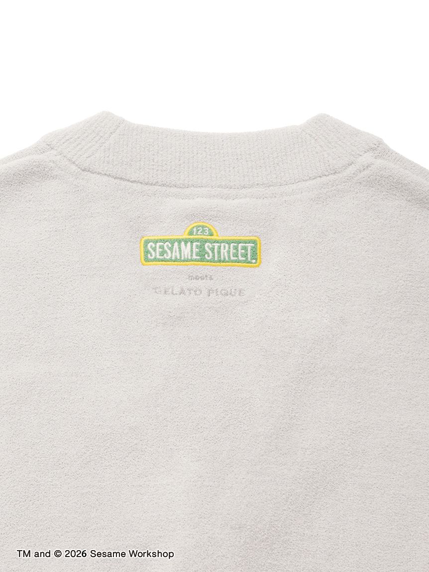 SESAME STREET】【HOMME】エアリーモコアップリケカーディガン