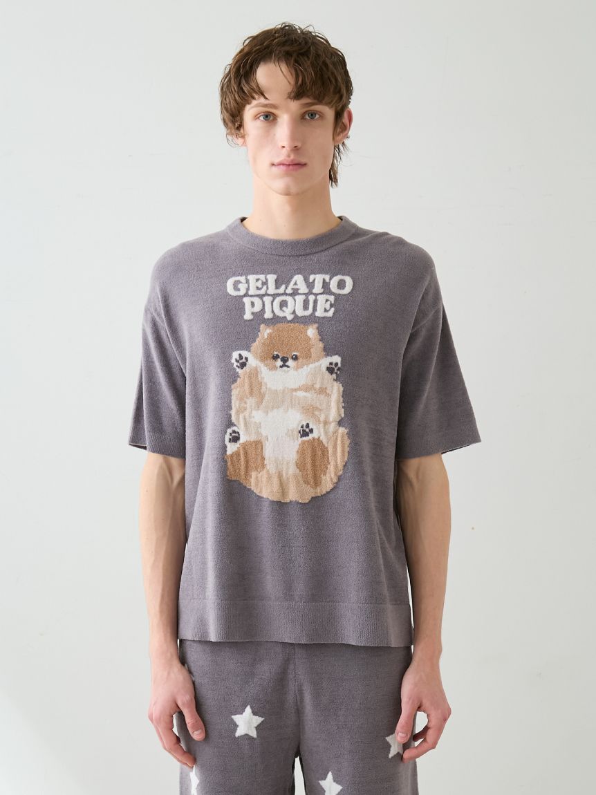 gelato pique スリープドッグジャガードプルオーバー パンツ 付き ONLINE限定】ドッグジャガードプルオーバー&ショートパンツセット