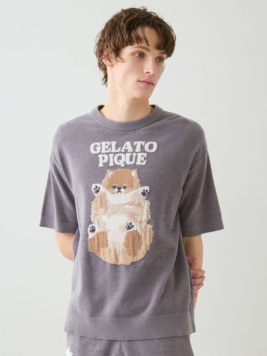 ONLINE限定】【HOMME】ドッグジャガードプルオーバー&ハーフパンツ