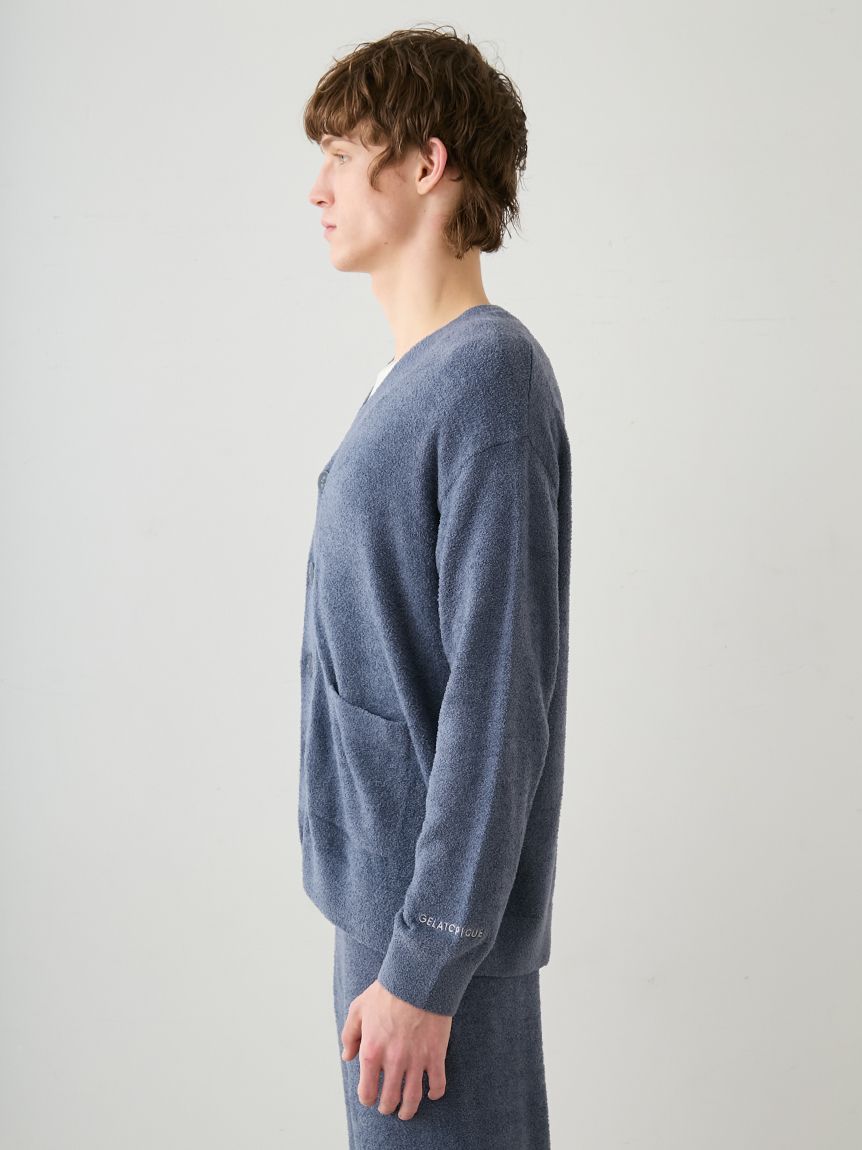 gelato pique 調温スムーズィー カーディガン ロングパンツ ネイビー ジェラートピケ調温スムーズィーカーディガンロングパンツセット