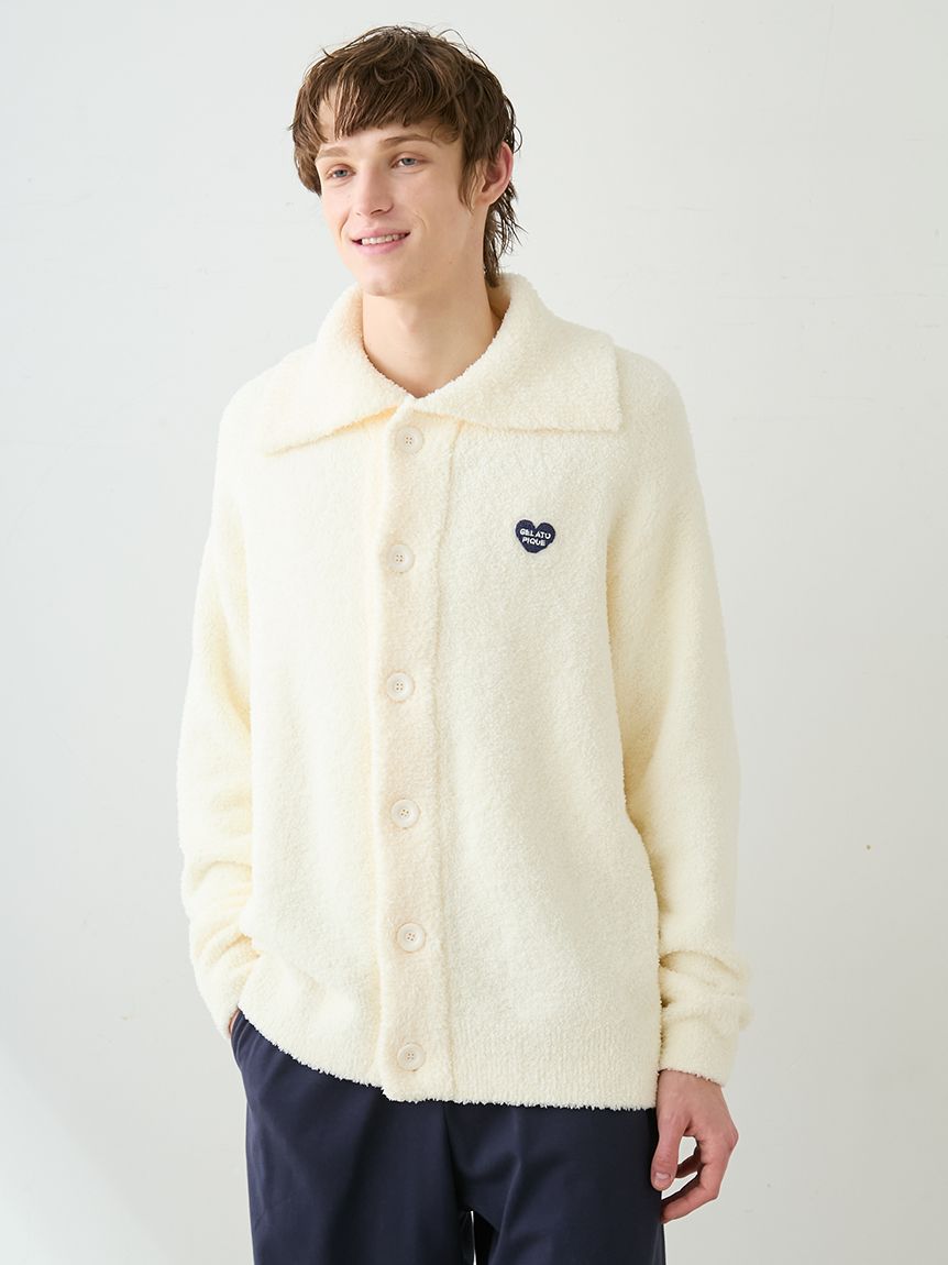 HOMME】べビモコハートロゴ刺繍カーディガン(カーディガン・ガウン