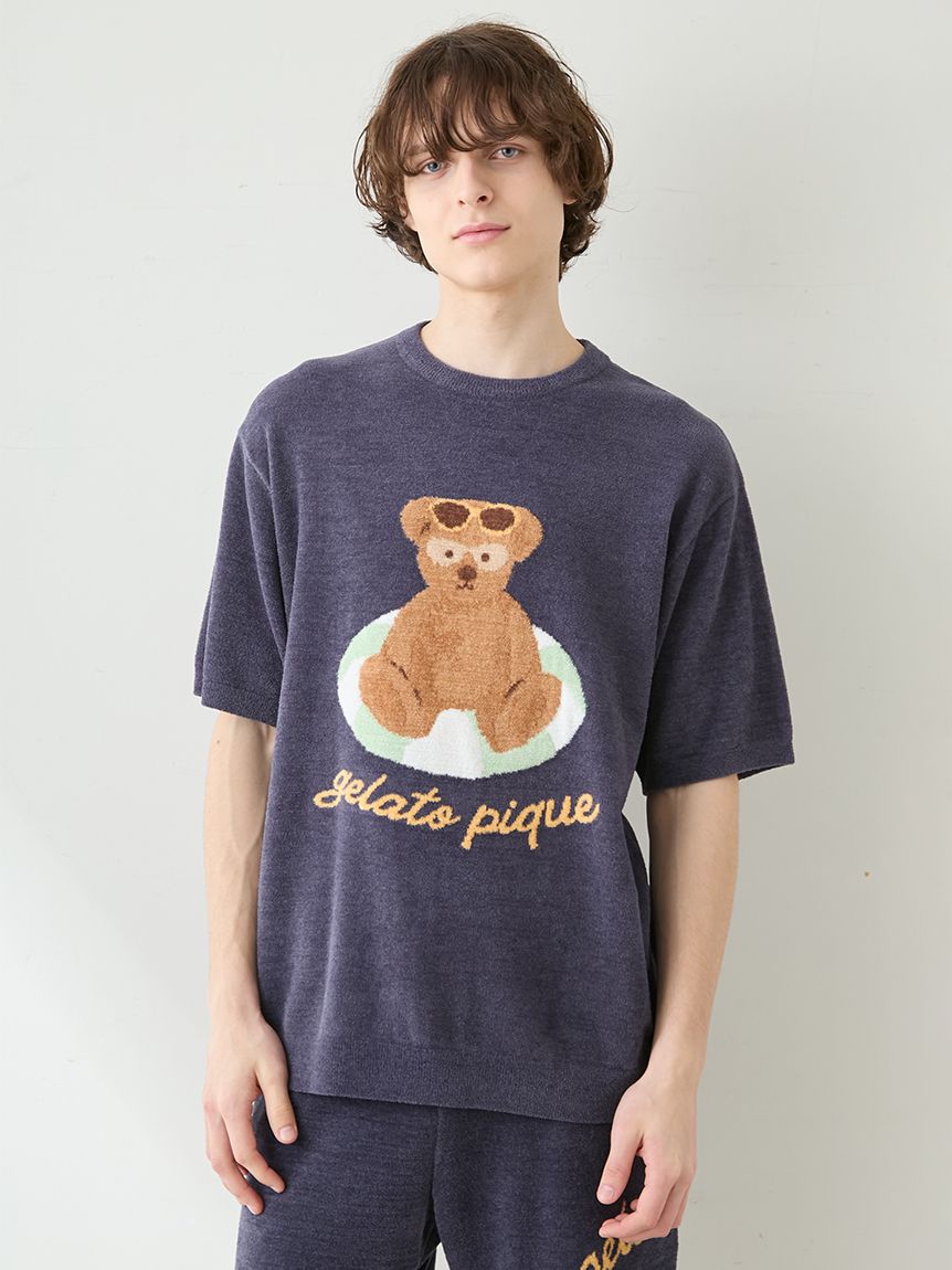 HOMME】 サマーベアジャガードプルオーバー(カットソー・Tシャツ