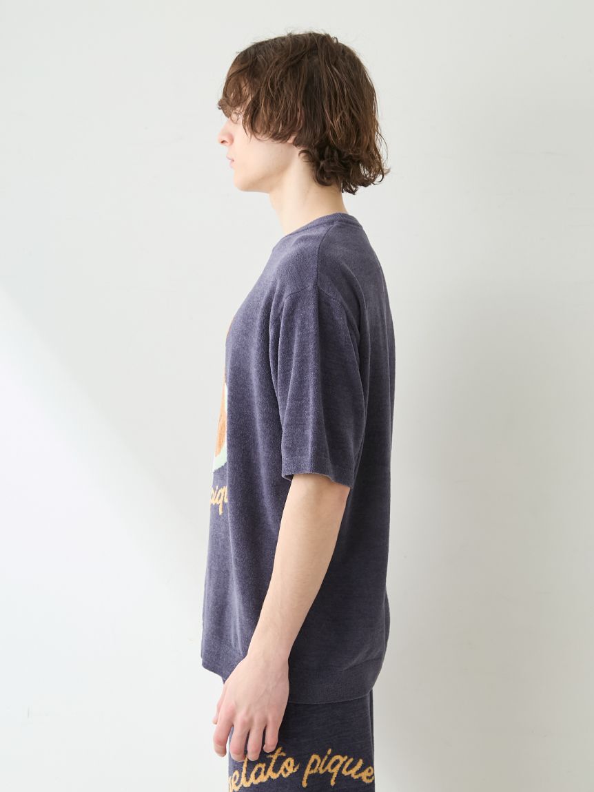 ONLINE限定】【HOMME】 サマーベアジャガードプルオーバー&ロゴ