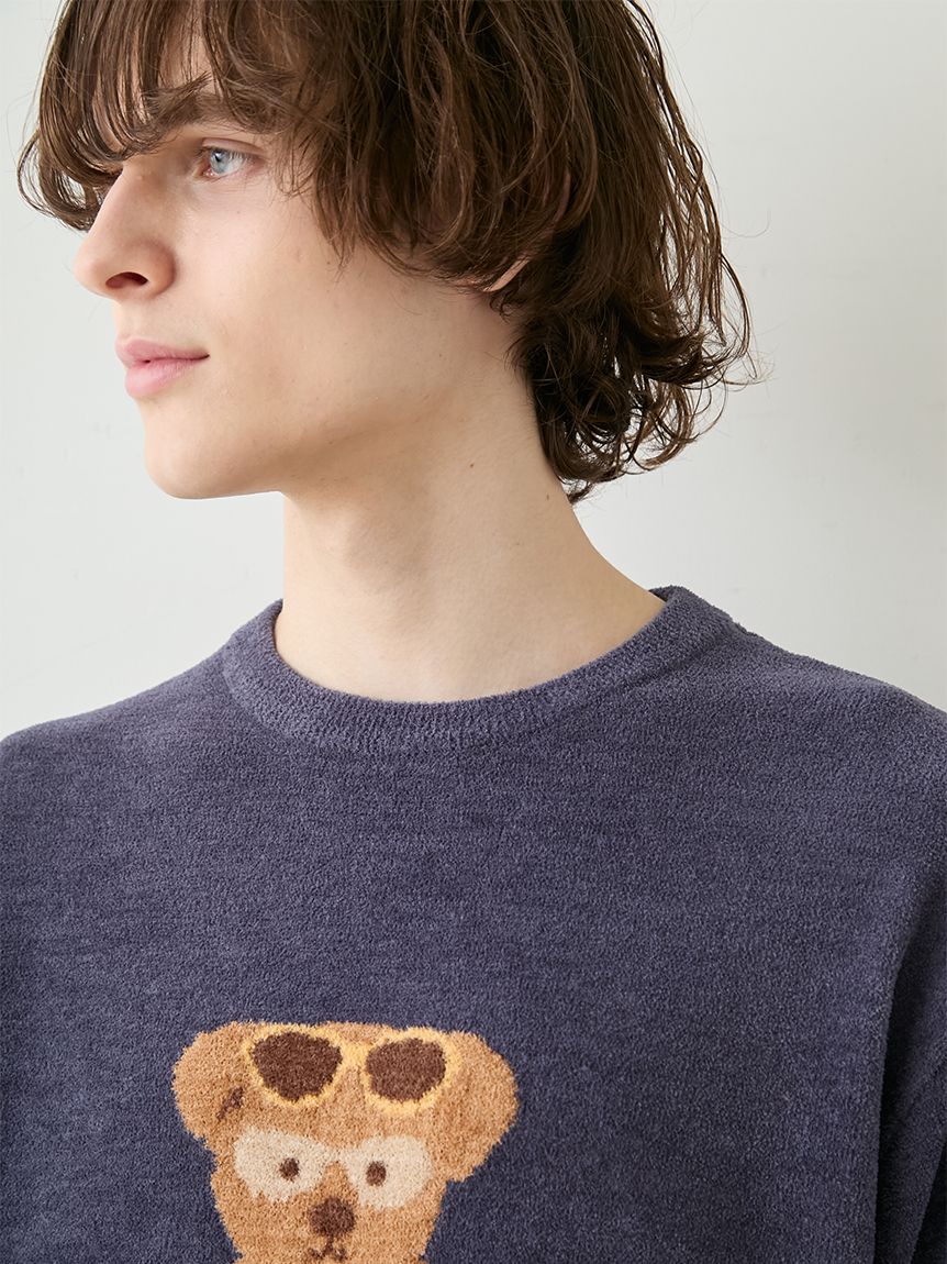 ONLINE限定】【HOMME】 サマーベアジャガードプルオーバー&ロゴ