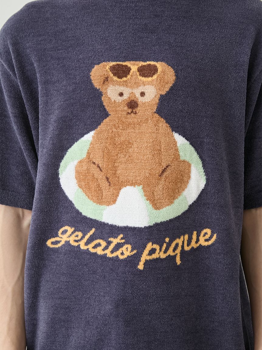 【ONLINE限定】ベアジャガードプルオーバー＆ロングパンツSET gelato pique｜【ONLINE限定】サマーベアジャガードプルオーバー&ロゴ