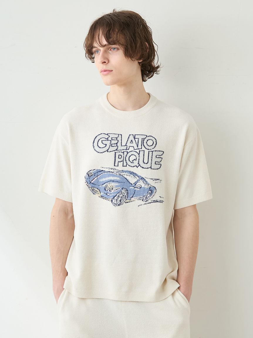 HOMME】エアリーモコスタービークルジャガードプルオーバー(カットソー