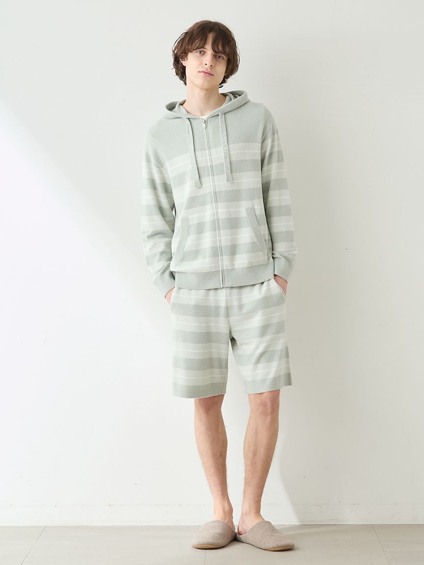 HOMME】【接触冷感】スムーズィーliteクールランダムボーダーパーカ