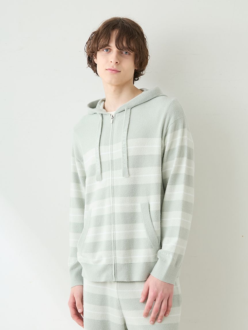 HOMME】【接触冷感】スムーズィーliteクールランダムボーダーパーカ