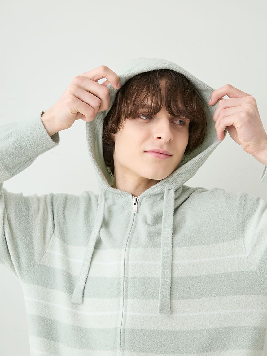 HOMME】【接触冷感】スムーズィーliteクールランダムボーダーパーカ