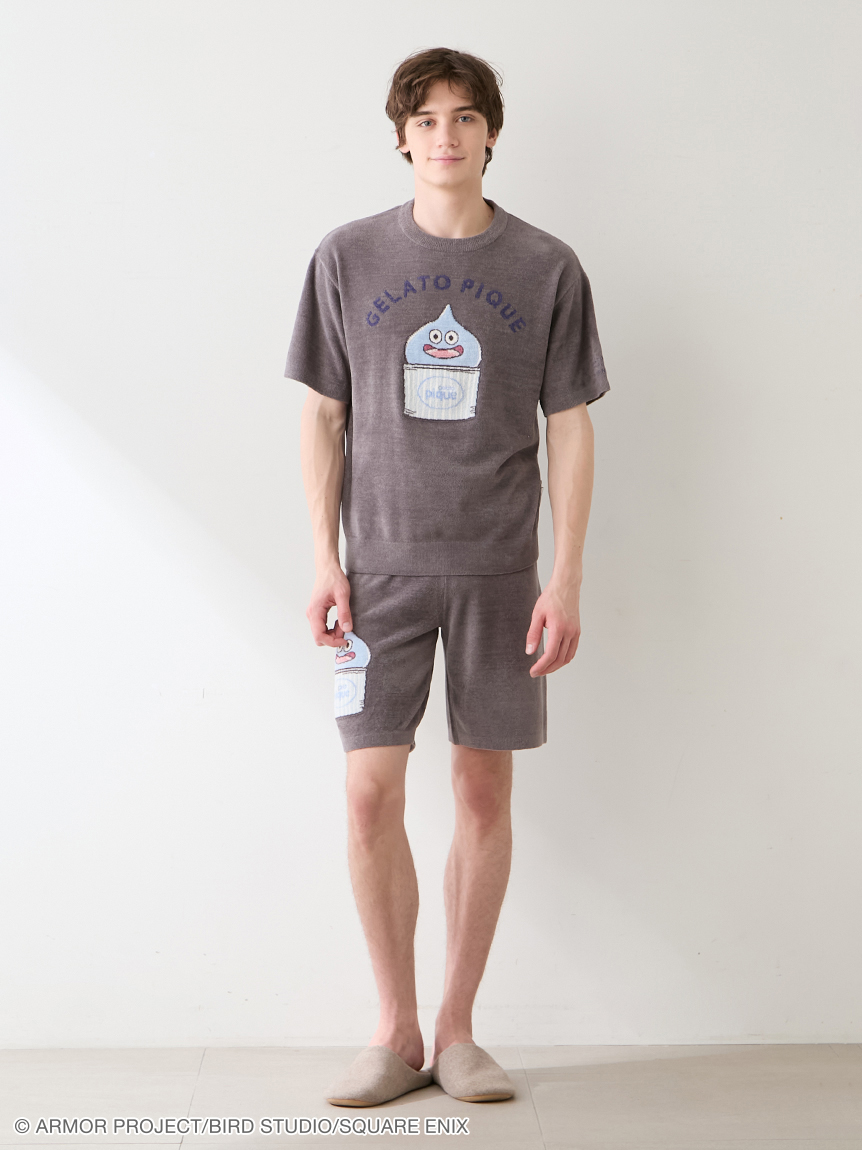 Plantation 水玉 ジャガード 半袖 プルオーバー グレー Tシャツ M