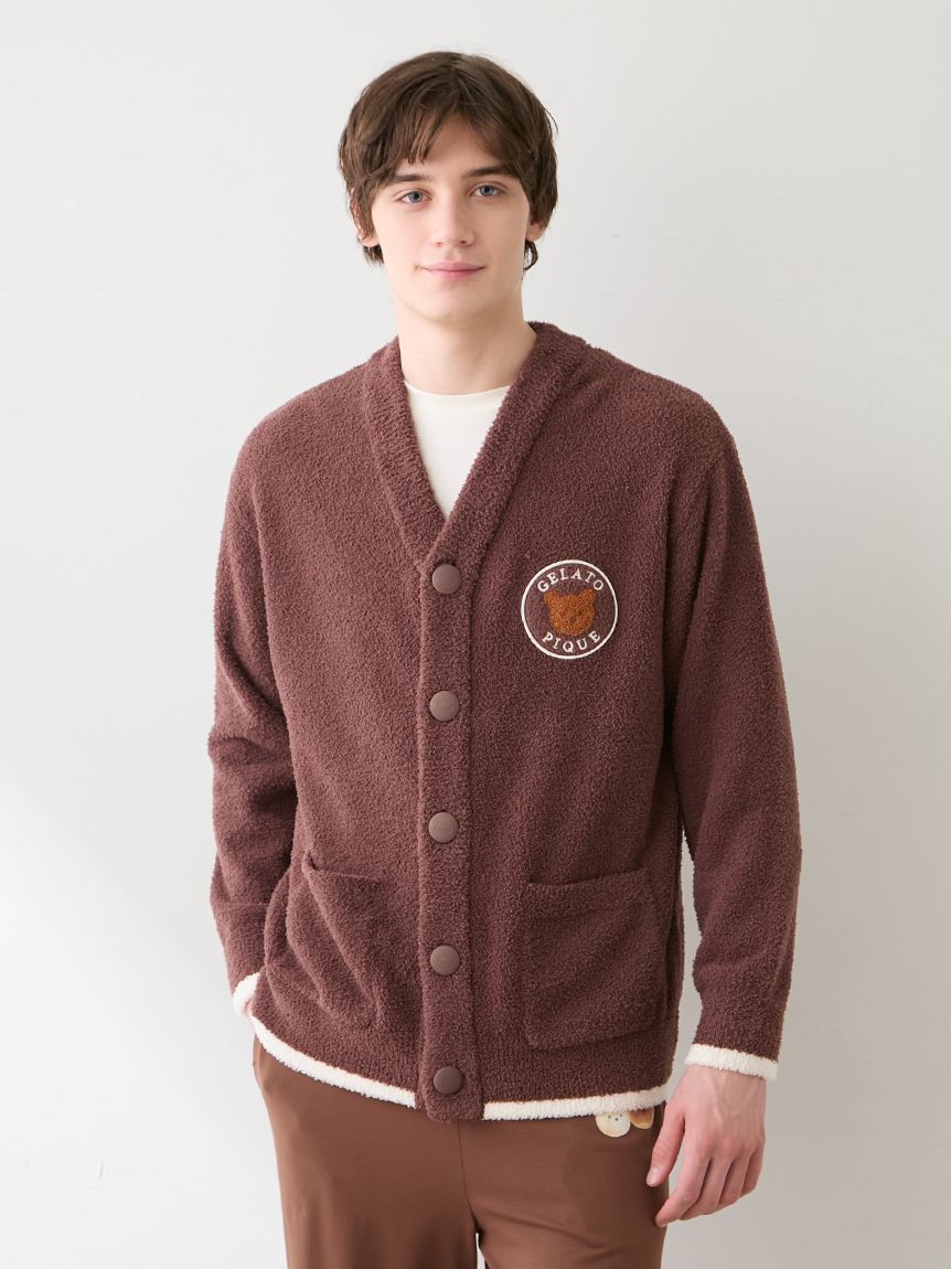 80s Marlboro Leisure Wear カーディガン 48 ブラウン HOMME】ベビモコアニマルブレッドカーディガン&スカーフセット