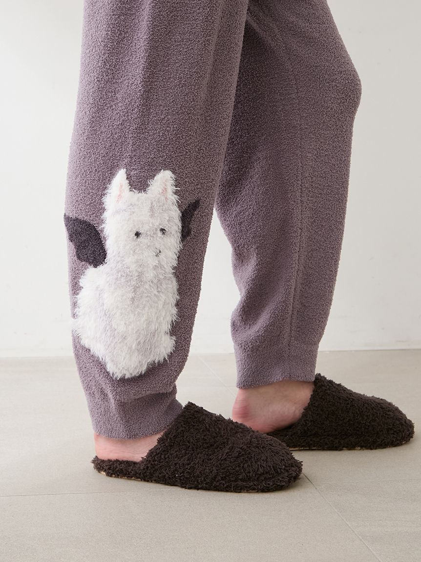 モラビト 極美品✨25AW パフィージャガードパンツ ビジュー スリット HALLOWEEN】【ONLINE限定】【HOMME】ナイトパレードDOGSジャガードプル