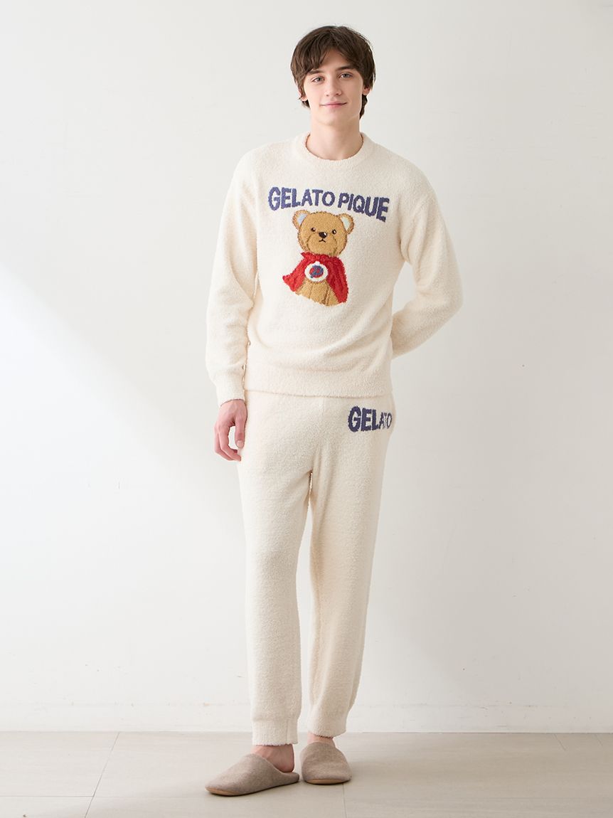 HOMME】ベビモコヒーローベアジャガードプルオーバー(ニットプル