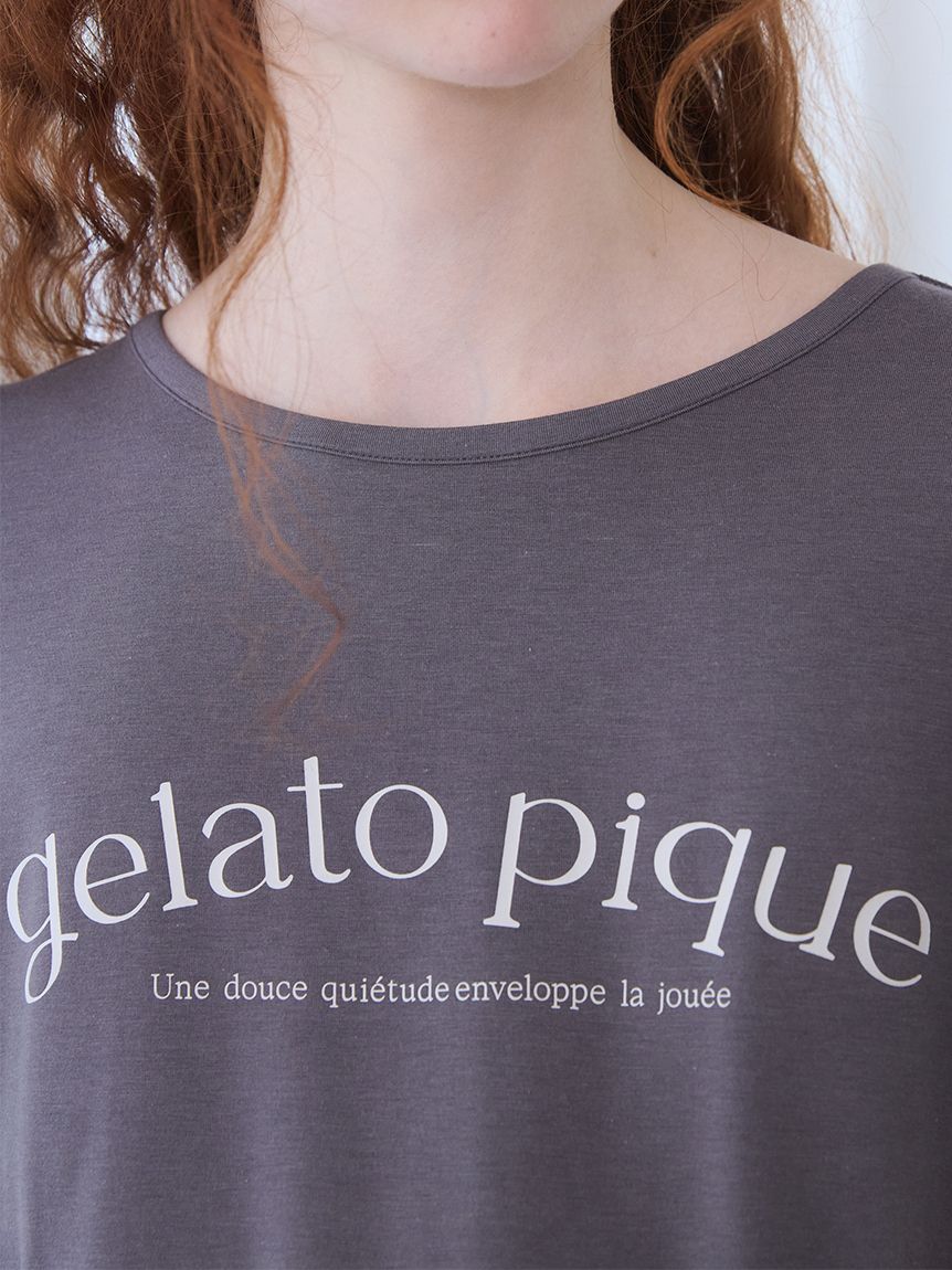 抗菌防臭】マタニティレーヨンロゴプルオーバー(カットソー・Tシャツ