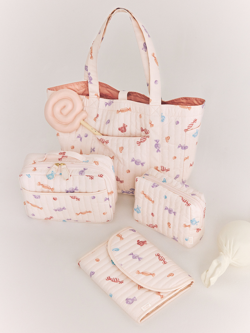 Disney×gelatopique / ルームウエアセット　ブルー&総柄ポーチ Disney×gelatopique / ルームウエアセット ブルー&総柄ポーチ