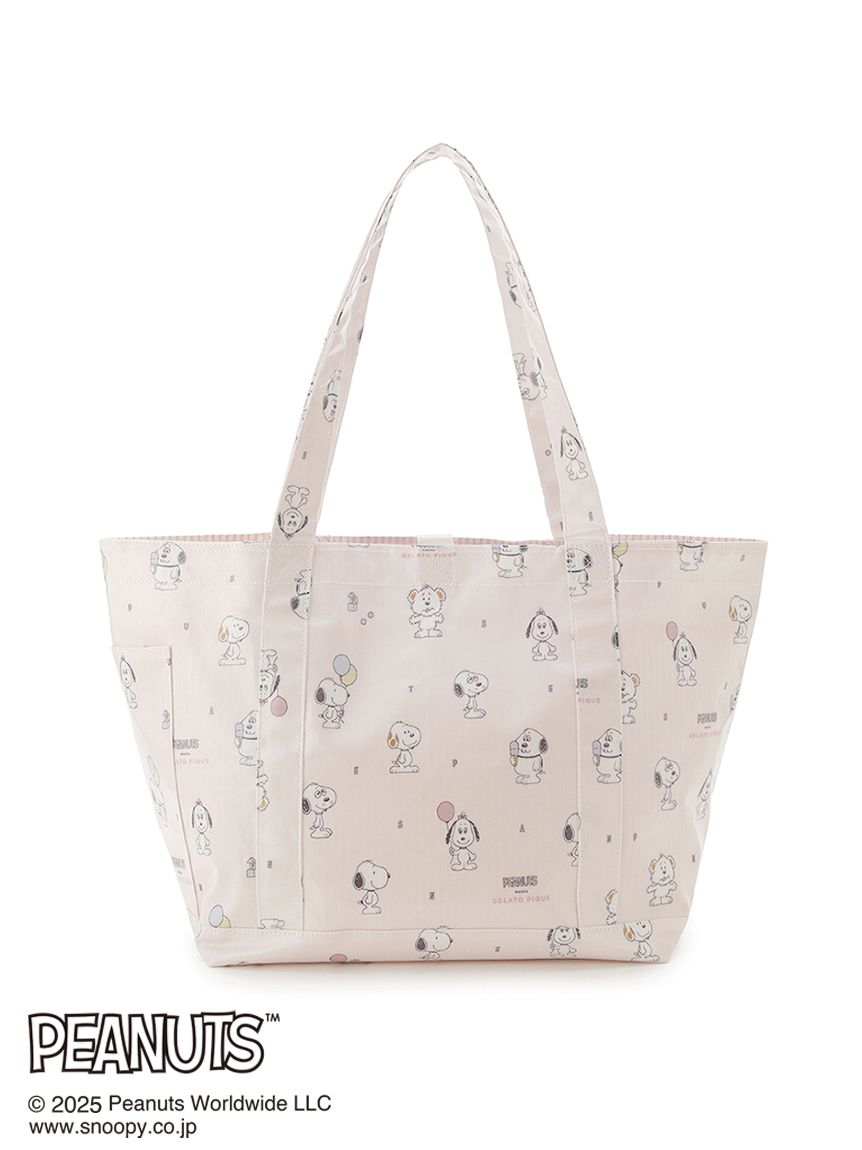 ジェラートピケ　ピーナッツ　スヌーピー ママバッグ　おむつポーチ　セット PEANUTS PUPPIES】総柄ママバッグ(バッグ・エコバッグ)｜ルームウェア