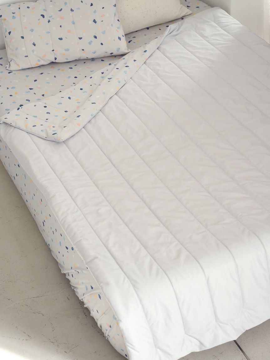 【YOSA】テラクールケット Sleep】テラゾー柄 抗菌加工接触冷感もちもちリバーシブルケット