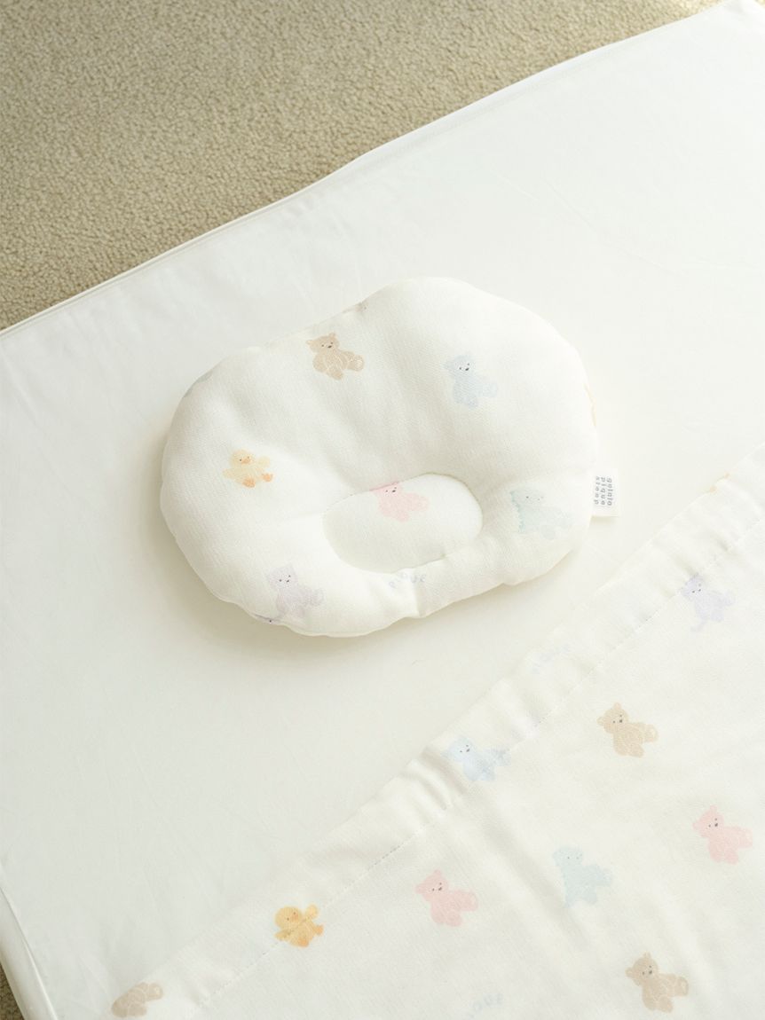 Sleep】【BABY】ぬいぐるみ柄ガーゼピロー(クッション・グッズ