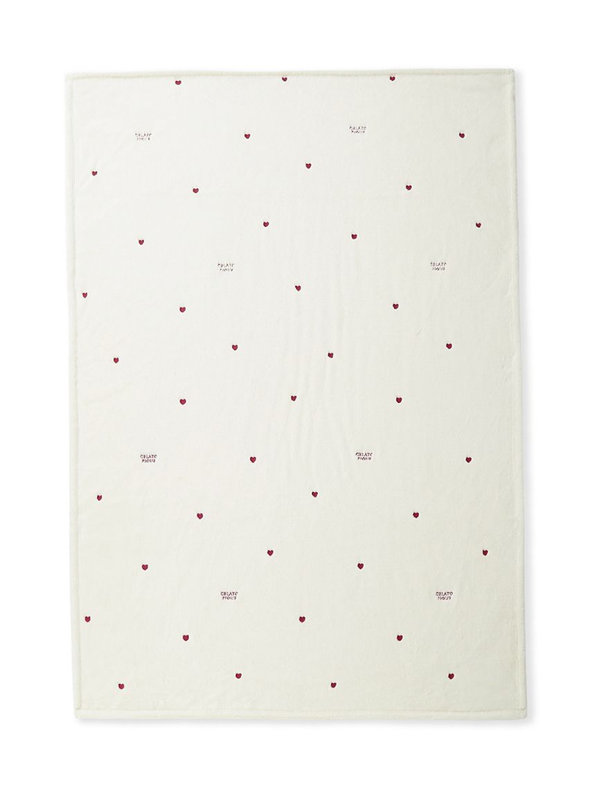 Sleep】ハートロゴちび刺繍 毛布(ブランケット・タオルケット)｜ルーム