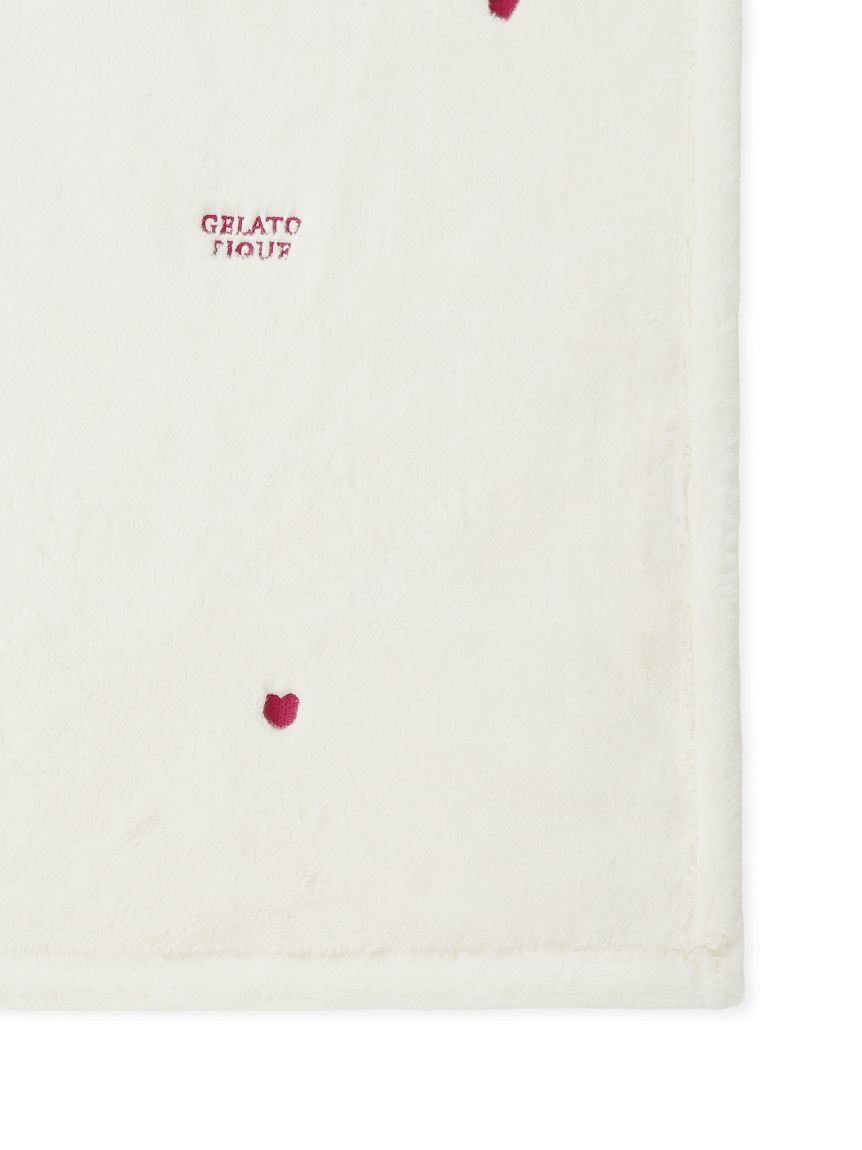 Sleep】ハートロゴちび刺繍 毛布(ブランケット・タオルケット