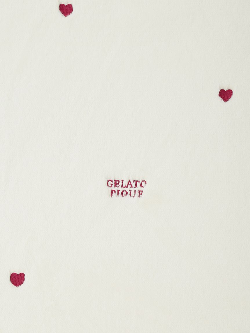 Sleep】ハートロゴちび刺繍 毛布(ブランケット・タオルケット)｜ルーム