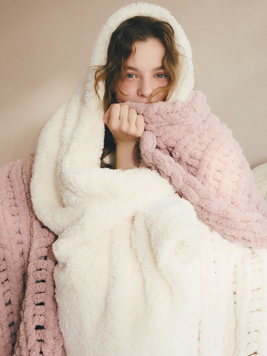 Sleep】チャンキーニット マルチカバー(ブランケット