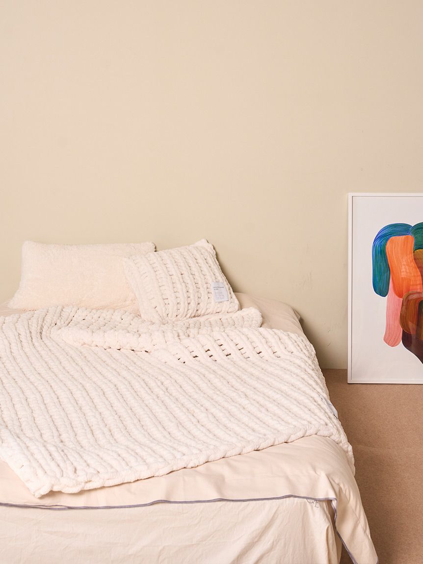 Sleep】チャンキーニット マルチカバー(ブランケット・タオルケット