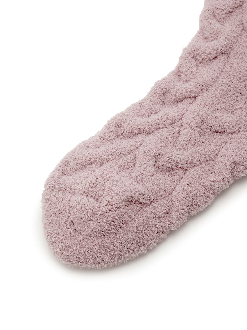 【定番⭐︎美品】ジェラートピケ　ルームウェア　ケーブルニット　上下セット Sleep】ケーブルニット ロング丈ソックス(クッション・グッズ)｜ルーム