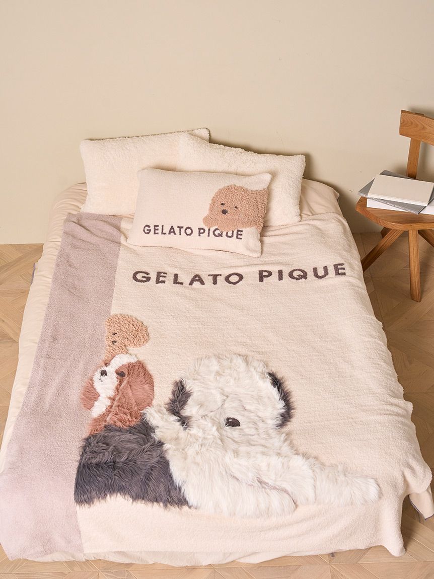 Sleep】DOG3柄 ジャガードマルチカバー(ブランケット