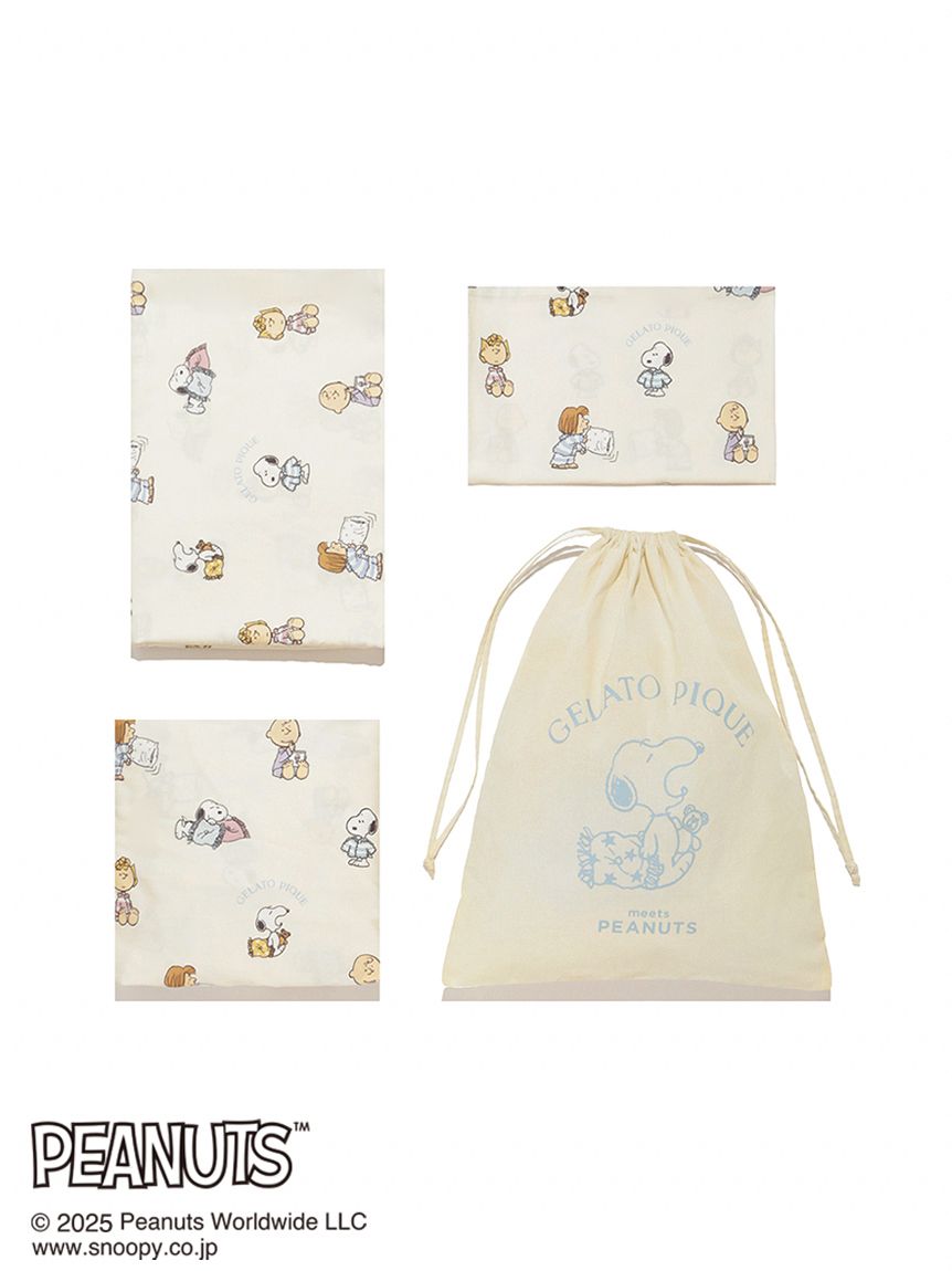 PEANUTS】オリジナルアート 総柄寝具3点セット（シングル）(寝具