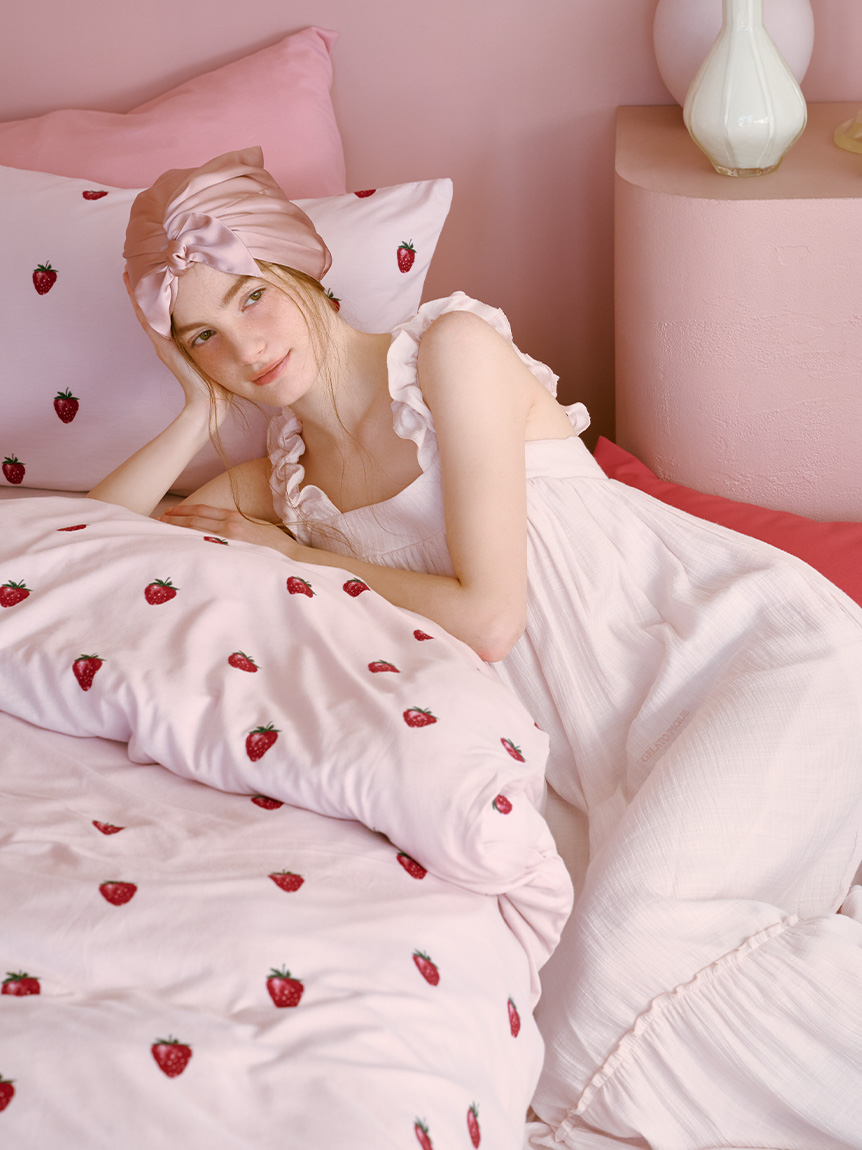 Sleep】ストロベリー柄3点セット（シングル）(寝具セット)｜ルーム
