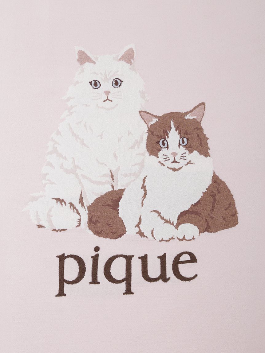 Sleep】エアリーモコキャットジャガードマルチカバー(ブランケット