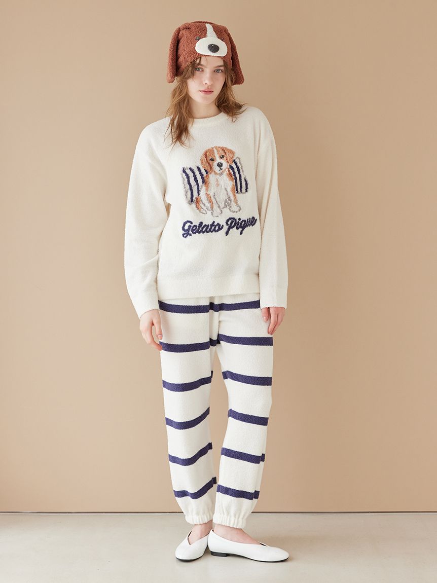 Sleep】【UNISEX】ベビモコプレイフルDOG吸水キャップ(クッション