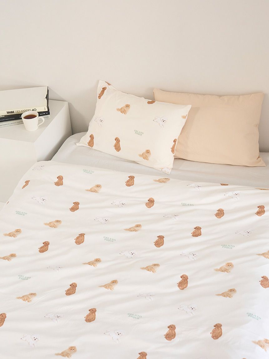 Sleep】DOG柄プリントピローケース(枕カバー)｜ルームウェア・パジャマ