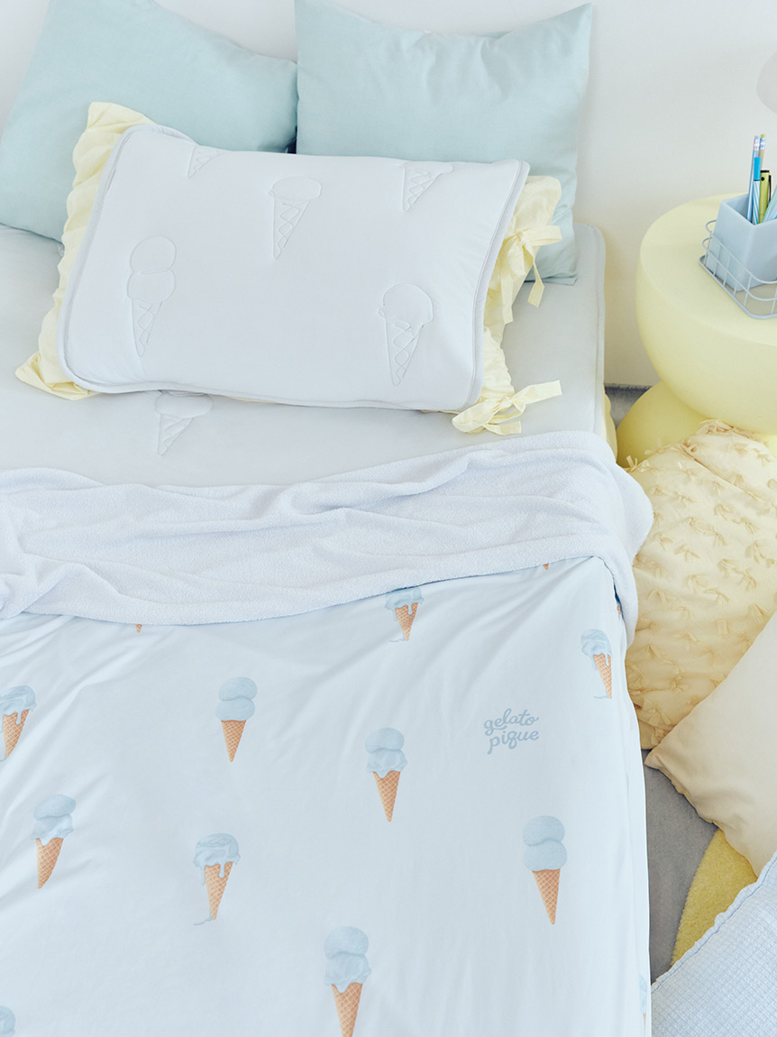 gelato pique【Sleep】アイスショップ柄 タオルケット gelato pique Sleep ベッド 寝具 「Sleep」ロゴデザイン今治